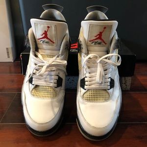 MENS JORDAN 4 RETRO WHITE/CEMENT 2012